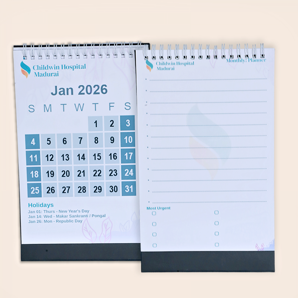 6x9 Calendar with Planner [Front & Back]